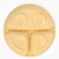 Тарелка детская секционная с ложкой и вилкой, 3 секции, молочный, Mum&Baby