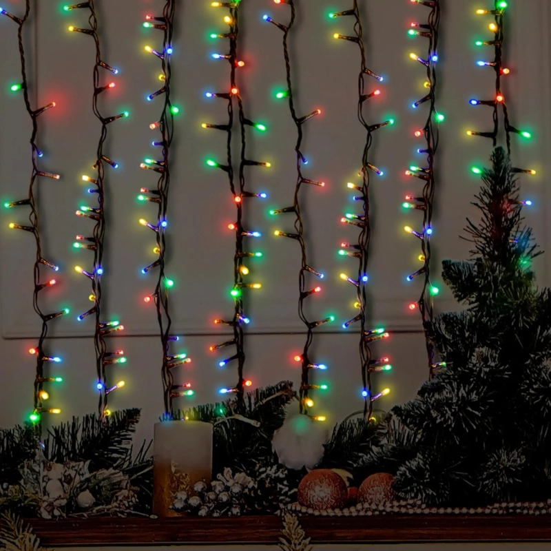 Гирлянда светодиодная НГ 220LEDламп,300x200cм,220B,мультицв,8реж,IP20,92811