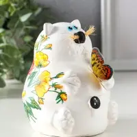 Копилка "Кот с букетом" 13,5х11х13,5 см Копилка "Кот с букетом" 13,5х11х13,5 см