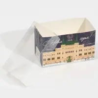 Коробка для капкейка &laquo;Стильные здания&raquo;, 16 х 8 х 10 см