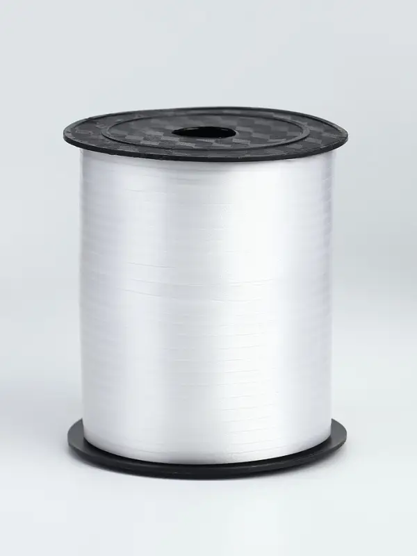 Лента упаковочная простая, матовая, белая, 0.5 см &times; 225 м