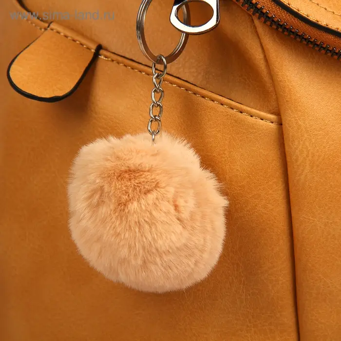 Пушистик на кольце Пушистик на кольце "Помпон " d=5 см МИКС