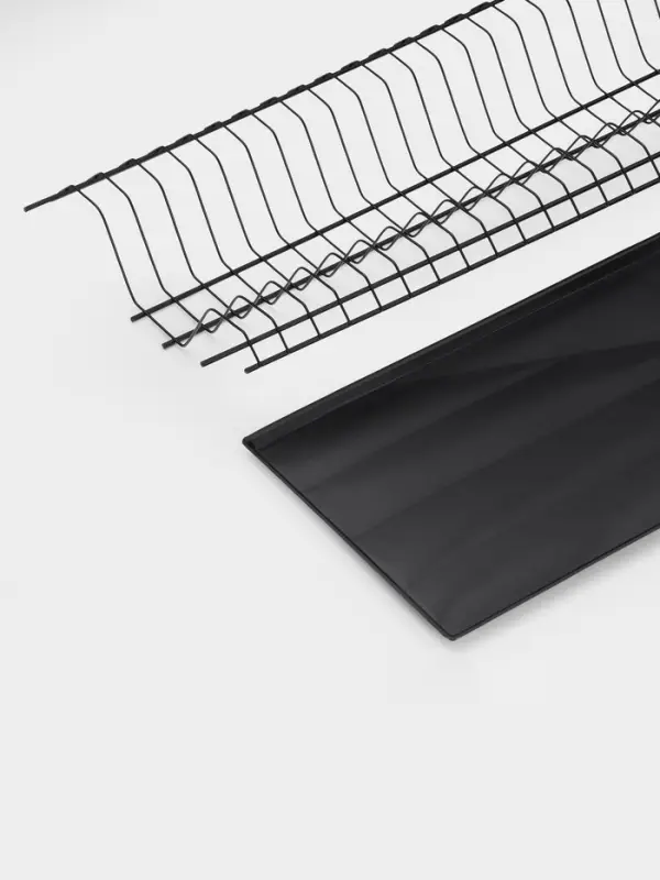 Сушилка для посуды с поддоном для шкафа 60 см, 56.5&times;25.6 см, чёрная