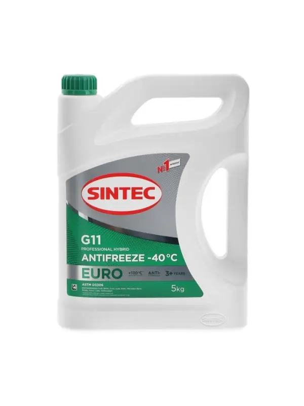 Антифриз Sintec Euro, зелёный, G-11, 5 кг, -40&deg;C