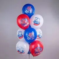 Воздушные шары латексные 12" &laquo;23 Февраля. Триколор!&raquo;, 25 шт.