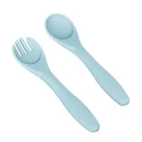 Посуда детская силиконовая, 7 предметов, голубой, Крошка Я