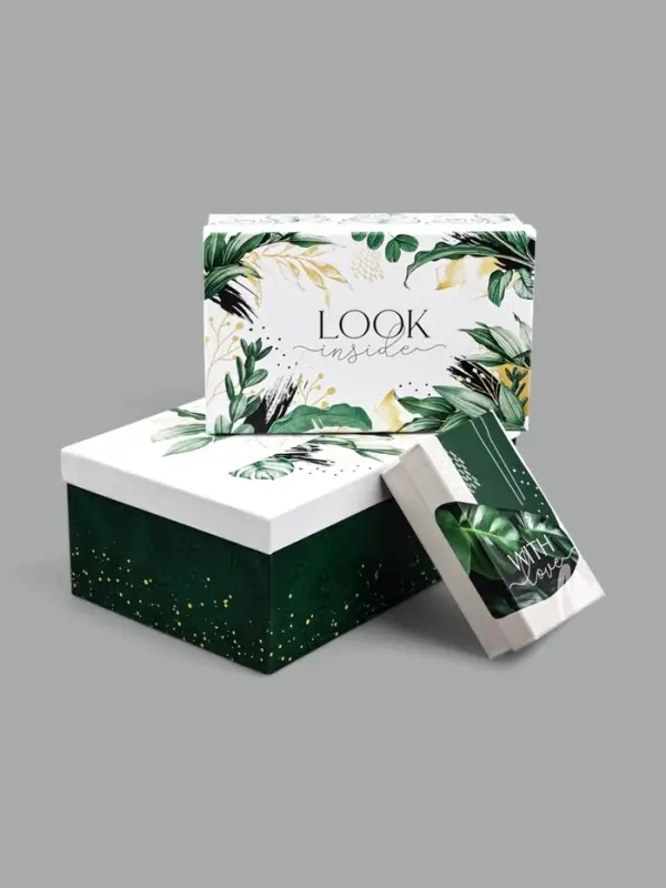 Набор коробок 10 в 1, упаковка подарочная, &laquo;GREEN&raquo;, 12&times;7&times;4 - 32.5&times;20&times;12.5 см