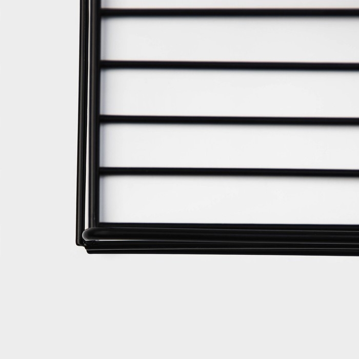 Полка на липучке Доляна, 26,5×11×5 см, цвет чёрный Полка на липучке Доляна, 26,5×11×5 см, цвет чёрный