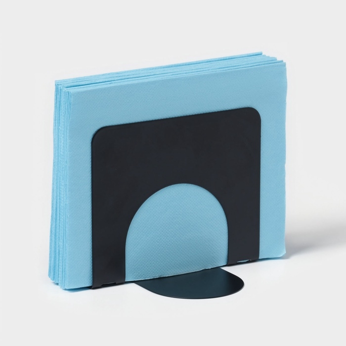 Салфетница Доляна «Трансформер», 10×12 см, чёрная Салфетница Доляна «Трансформер», 10×12 см, чёрная