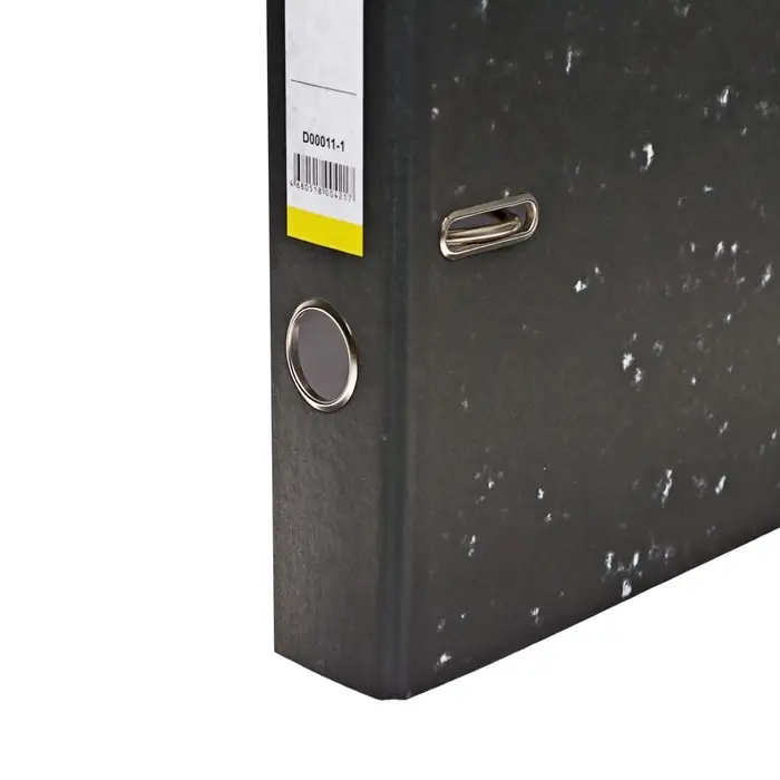 Папка - регистратор 50 мм, А4, эконом мрамор, черная, МИКС