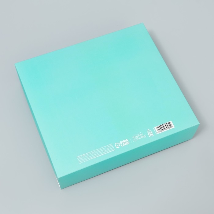 Коробка-фоторамка подарочная складная, упаковка, «Тиффани», 20 х 18 х 5 см Коробка-фоторамка подарочная складная, упаковка, «Тиффани», 20 х 18 х 5 см