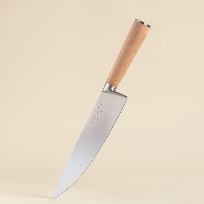 Нож кухонный шеф SL Home «Калабрия», нержавеющая сталь, 20,5 см, бежевый Нож кухонный шеф SL Home «Калабрия», нержавеющая сталь, 20,5 см, бежевый