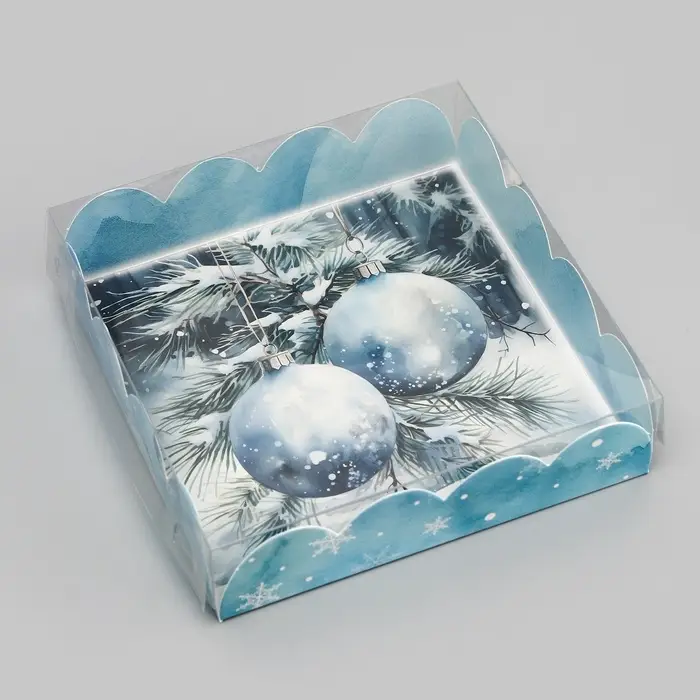 Коробка для печенья, «Чудеса случается», 12×12×3 см, Новый год Коробка для печенья, «Чудеса случается», 12×12×3 см, Новый год