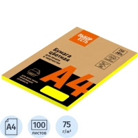 Бумага цветная Выбор есть (А4,75г,желтый неон) пачка 100л