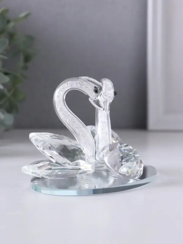 Фигурка стекло &laquo;Лебеди со стразой&raquo;, 11&times;7&times;7 см