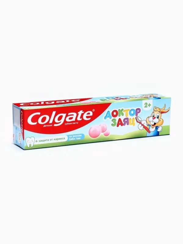 Детская зубная паста Colgate &laquo;Доктор Заяц&raquo;, со вкусом жвачки, 66 мл