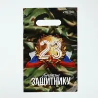 Подарочные пакеты &laquo;23 Февраля&raquo;, 10 шт., 20 х 30 см