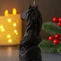 Свеча Символ Года "Лошадь", 12,5*5*6,5, черная Свеча Символ Года "Лошадь", 12,5*5*6,5, черная