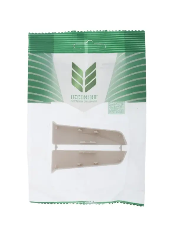 Торцевые заглушки для плинтуса &laquo;Деконика&raquo;, пара, 70 мм, цвет 002 светло-серый