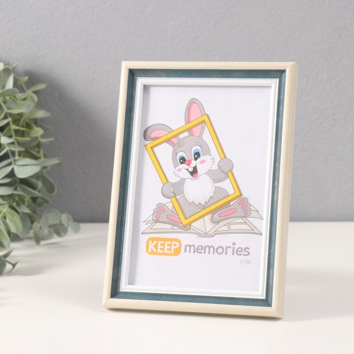 Фоторамка пластик Фоторамка пластик "Ненси" 10х15 см, изумрудный