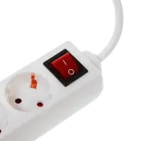 Удлинитель Luazon Lighting, 4 розетки, 5 м, 16 А, 3500 Вт, 3&times;1.5 мм2, с заземлением, с выключателем,