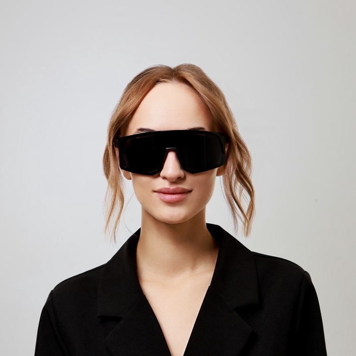 Очки солнечные спортивные велосипедные, uv 400, 15 х 12.3 см, черные Очки солнечные спортивные велосипедные, uv 400, 15 х 12.3 см, черные