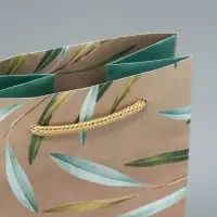 Пакет подарочный под бутылку, упаковка, Present, 36 х 13 х 10 см