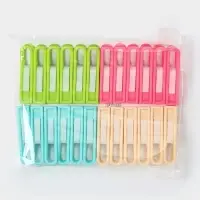 Набор прищепок бельевых 24 шт, пластик