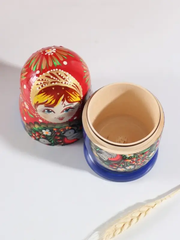 Матрёшка дерево «Птички», 5-кукольная, 15 см Матрёшка дерево «Птички», 5-кукольная, 15 см