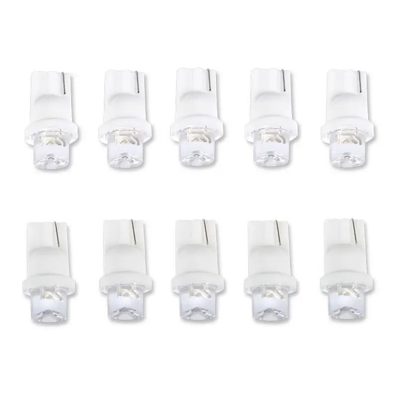 T011 T10/белый/ (W2.1x9.5d) 1LED усечённая W5W,10 шт.