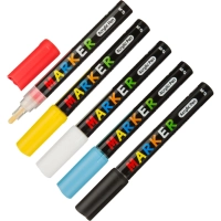 Набор акриловых маркеров M&G, круглый наконечник,2 мм,&nbsp; 5 цветов в наборе