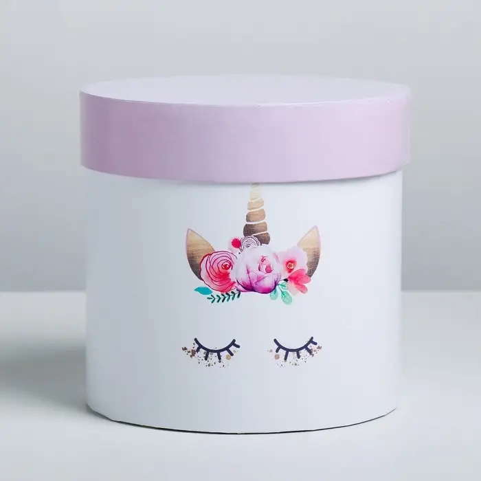 Коробка подарочная круглая, упаковка, «Нежная», 15 х 15 х 15 см