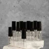 Флакон для парфюма, с распылителем, 5 мл, фасовка - 10 шт., чёрный, прозрачный
