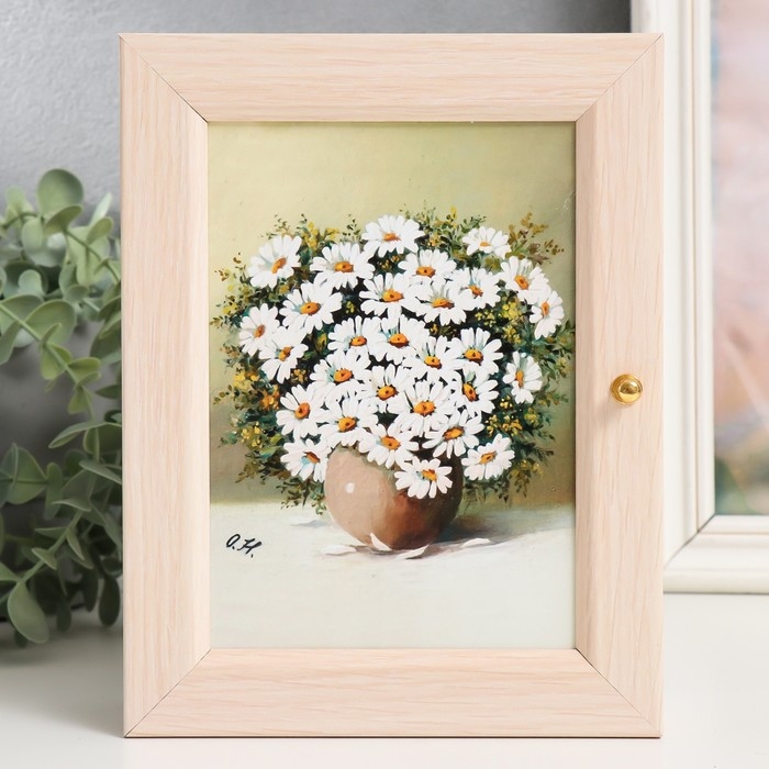 Ключница Ключница "Букет ромашек" молочный дуб 17х22 см