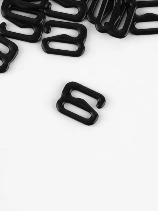 Крючок для бретелей, металлический, 8 мм, набор 20 шт., чёрный Крючок для бретелей, металлический, 8 мм, набор 20 шт., чёрный