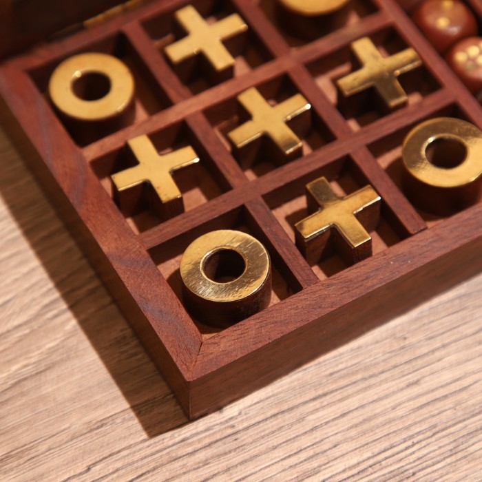 Игра настольная 3в1 (домино + крестики-нолики + кубики) 23х10,5х3,5 см, дерево шишам Игра настольная 3в1 (домино + крестики-нолики + кубики) 23х10,5х3,5 см, дерево шишам