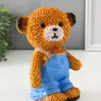 Копилка "Мишка в джинсах" коричневый, 19,5х13х11 см Копилка "Мишка в джинсах" коричневый, 19,5х13х11 см