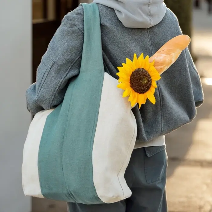 Сумка шоппер с ручками SL HOME Linen shopper, 50&times;50 см, 100% лён, 200 г/м2