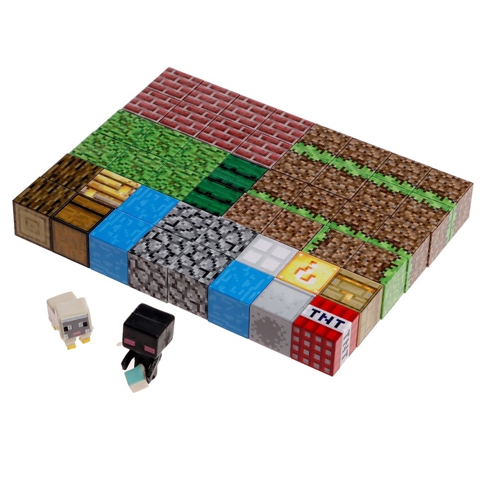 Конструктор UNICON «Магнитные кубики. Мой мир», 2 фигурки, 48 деталей Конструктор UNICON «Магнитные кубики. Мой мир», 2 фигурки, 48 деталей