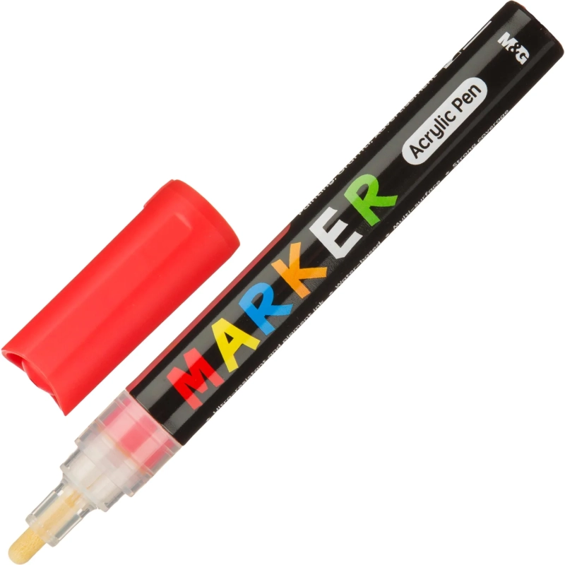 Набор акриловых маркеров M&G, круглый наконечник,2 мм,&nbsp; 5 цветов в наборе