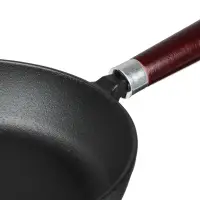 VETTA Сковорода чугун, d26х5,5см, деревянная ручка, индукция