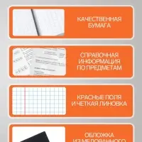 Предметная тетрадь по биологии Calligrata &laquo;Футбол&raquo;, 48 листов, в клетку, со справочным материалом, обложка из мелованного картона