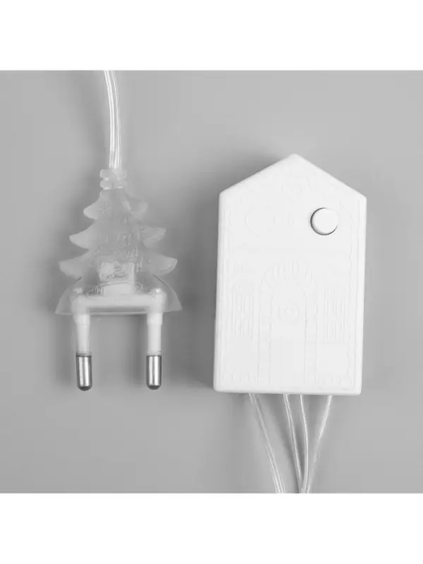 Гирлянда &laquo;Нить&raquo; 4 м с насадками &laquo;Колокольчик&raquo;, IP20, прозрачная нить, 20 LED, свечение белое, 8 режимов, 220 В