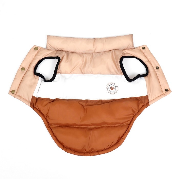 Куртка для собак  Куртка для собак "Шоколад", размер M (ДС 33, ОГ 46, ОШ 33), бежево-коричневая