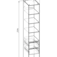 Стеллаж модульной гардеробной системы «Модус», 2090×400×520 мм, цвет белый Стеллаж модульной гардеробной системы «Модус», 2090×400×520 мм, цвет белый
