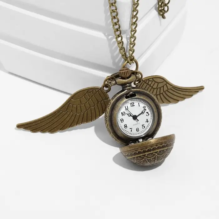 Часы карманные &laquo;Снитч&raquo;, кварцевые, диаметр циферблата 2.7 см, бронзовые