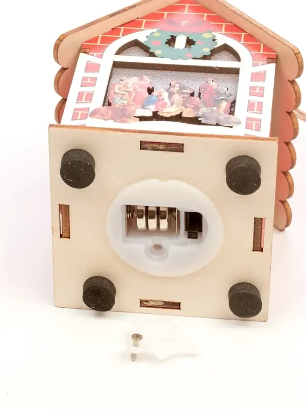 Ёлочная игрушка &laquo;Рождество&raquo; 9&times;6.5 см, подвеска, от батареек AG10&times;3, свечение тёплое белое