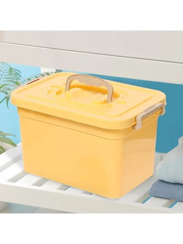 Контейнер для хранения с крышкой, объем 6.5 л, цвет бежевый