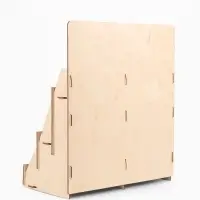 Подставка под открытки 6 ячеек по 16.2 см, 34.5&times;18.5&times;38.5 см, толщина 3 мм, цвет бежевый