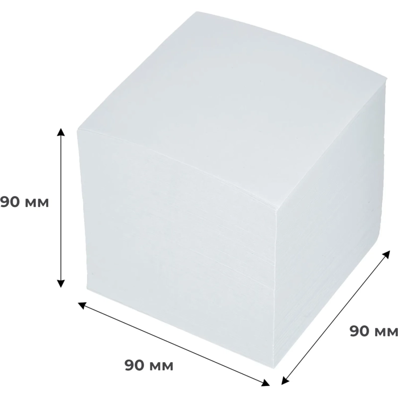 Блок для записей ATTACHE запасной 9х9х9 белый блок 80г